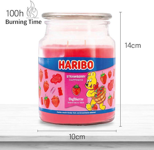 Haribo Aromatisches Kerze in Gefäß mit Parfüm Erdbeere 510gr