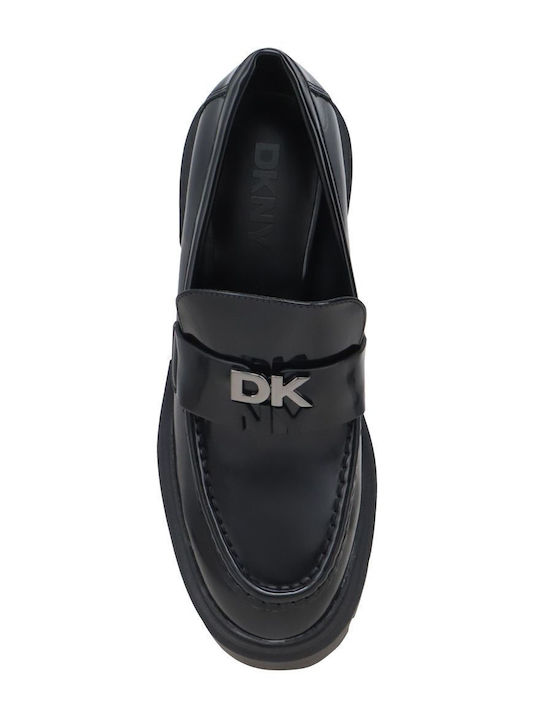 Δερμάτινα Γυναικεία Loafers σε Μαύρο Χρώμα