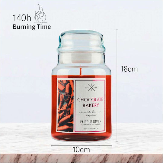 Aromatic Candle Chocolate Bakery A913 10x18cm 623gr Brown Purple River Soy Candle