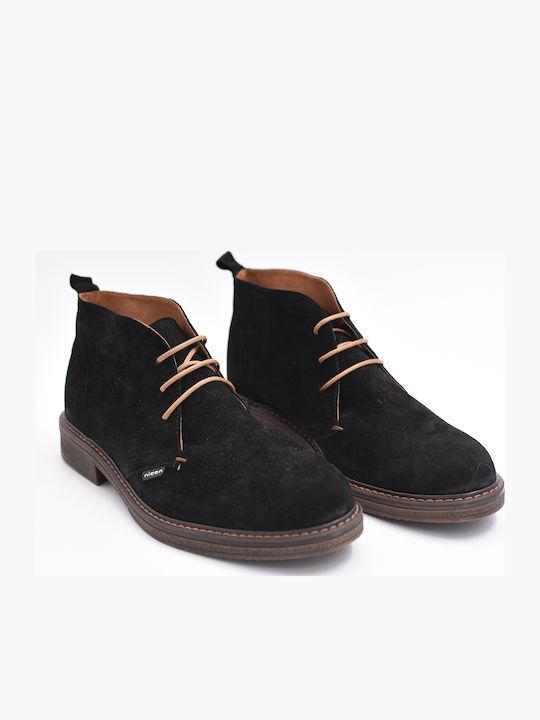 Kalt Suede Μαύρα Ανδρικά Μποτάκια