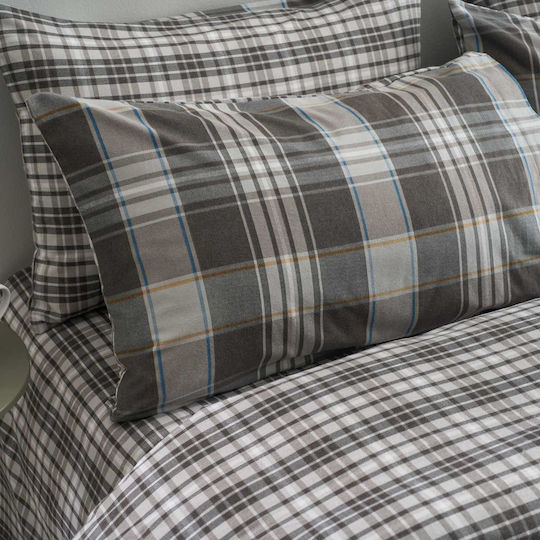 Vesta Home Oslo 1 Σετ Σεντόνια Υπέρδιπλα με Λάστιχο 160x200+40εκ. Γκρι (4τμχ)