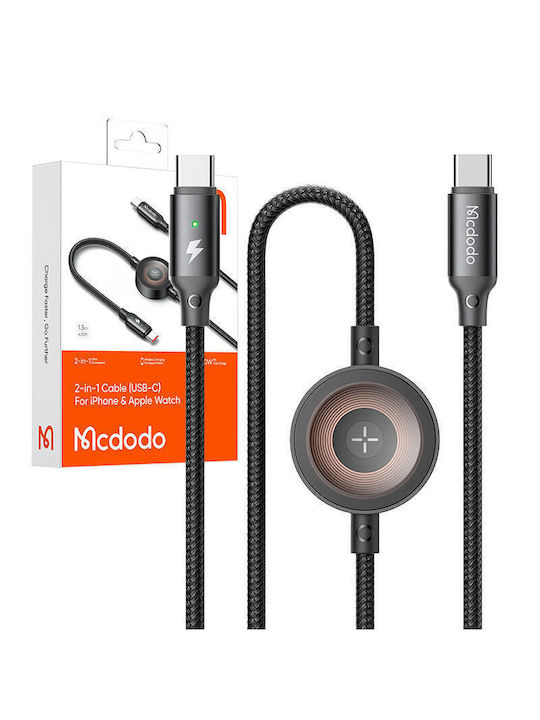 Cablu Mcdodo Ca-2580 2-în-1 Usb-c + Încărcător Apple Watch 60w 1.5m