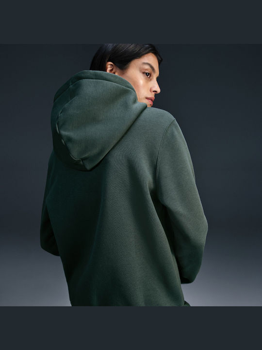 Long Women's Sweatshirt Hooded Vintage Green / Sail