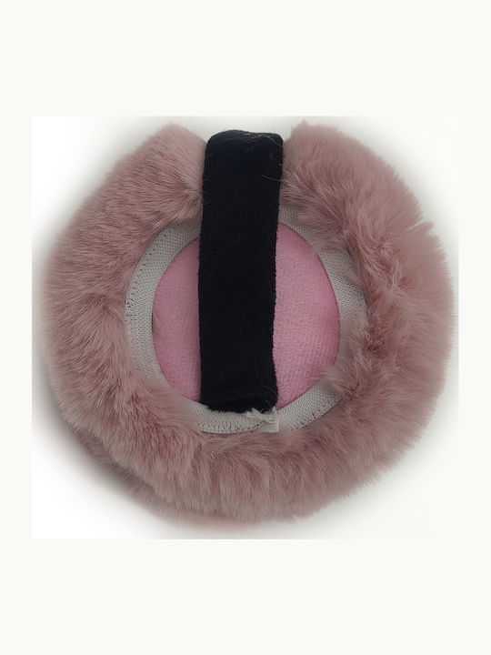 Γυναικείο Earmuff Πλεκτό σε Ροζ χρώμα