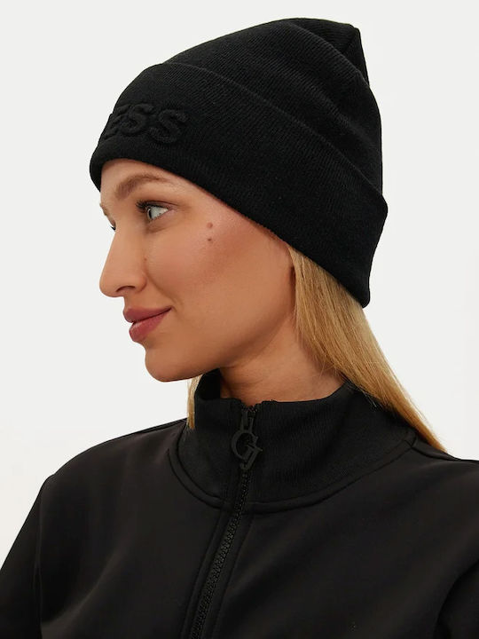 Beanie Γυναικείος Σκούφος Πλεκτός σε Μαύρο χρώμα