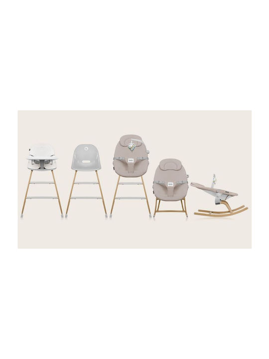 Lionelo Dalia Highchair 4 in 1 with Metal Frame & Plastic Seat Gray Stone Natural