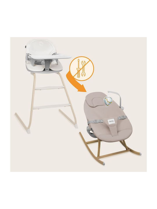 Lionelo Dalia Baby Hochstuhl 4 in 1 mit Höhenverstellbar Grau Stein Natur