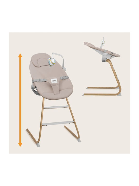 Lionelo Dalia Baby Hochstuhl 4 in 1 mit Höhenverstellbar Grau Stein Natur