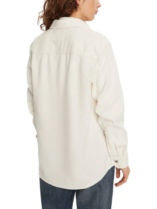 Damen Weiß Overshirt