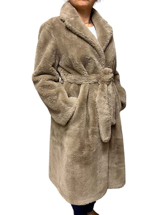 Glox Women's Short Fur Camel