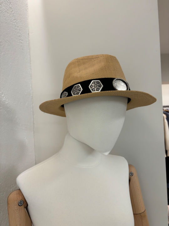 La Vita Wicker Women's Hat Black