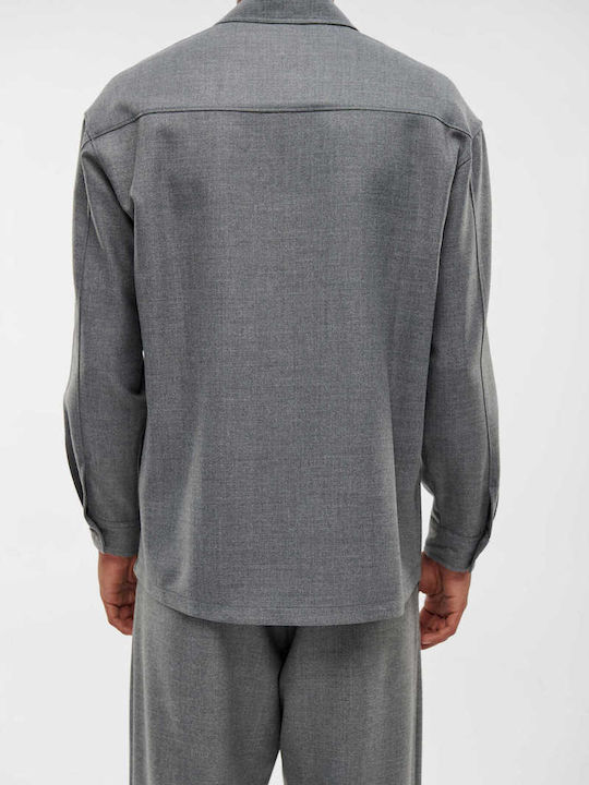Μακρυμάνικo Τζιν Overshirt Γκρι