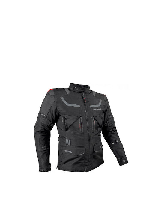 Nordcode Adventure Evo 24 Men's Motorcycle Jacket Cordura 4 Seasons Waterproof Total Black