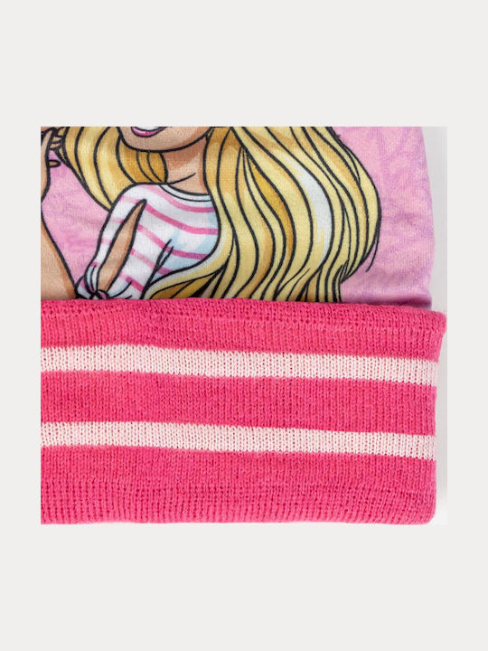 Barbie Set Căciulă Copil cu Mănuși Roz 3buc