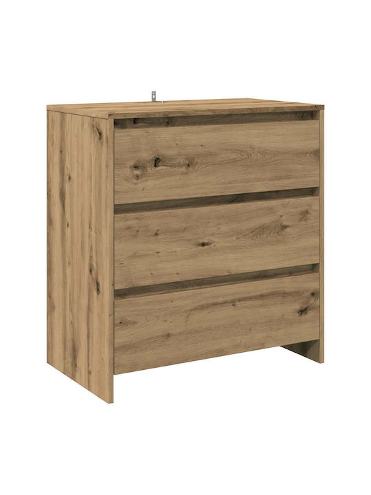 Bufet cu Sertare Technical Oak 140x41x75cm
