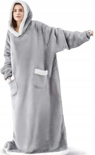 Blanket with Sleeves Grey Blanket with Sleeves Grey