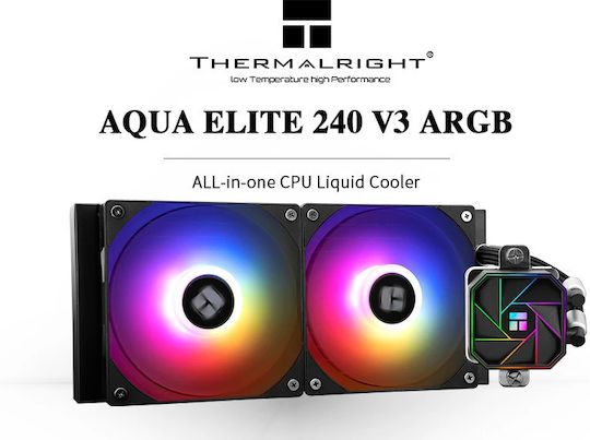 Thermalright Aqua Elite 240 v3 Water Cooling AIO CPU With 2 120mm Fans And ARGB Lighting