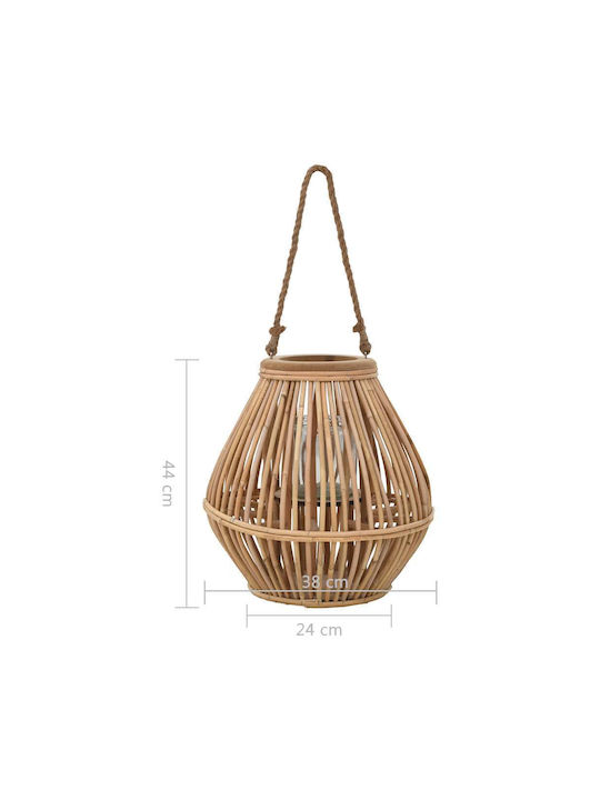 vidaXL Φαναράκι Γυάλινο Επιδαπέδιο Καφέ 38x40x40εκ.