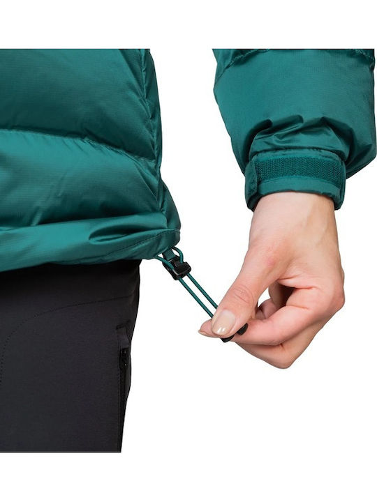 Women's Short Puffer Jacket for Winter Deep Teal