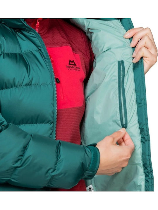 Women's Short Puffer Jacket for Winter Deep Teal
