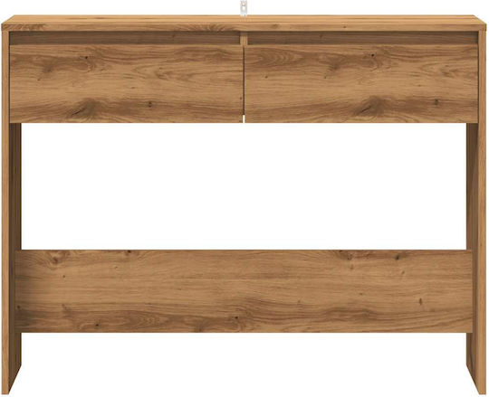 Wooden Console Table Αρτισιανή Δρυς L100xW35xH76.5cm