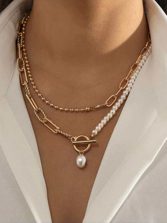 Woman's Fashion Κολιέ από Επιχρυσωμένο Ατσάλι