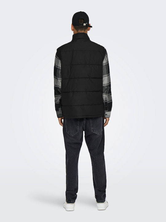 Sleeveless Jacket Puffer Black
