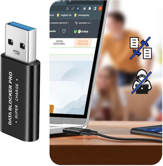 Avizar USB-Datenblocker Super Charge Schwarz