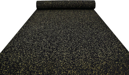 Beka Λαστιχένιο Πάτωμα Ρολό Epdm 10x1,2m 8mm Yellow Flecks 94469 Μαυρο Κιτρινες Κουκιδες