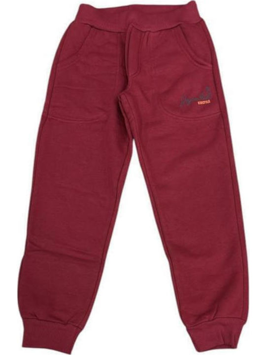 Παιδικό Παντελόνι Φόρμας Μπορντό Winter Basic Pant