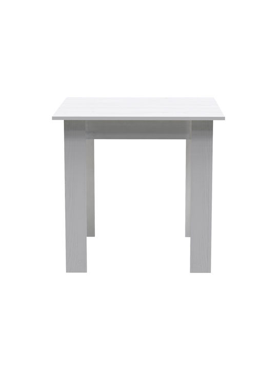 Manka Square Table Dining Room Wooden White 80x80x77cm