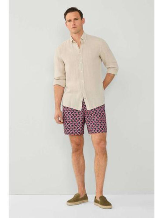 Men's Swimwear Shorts Red with Patterns