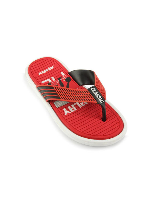 Fshoes Men's Flip Flops Red