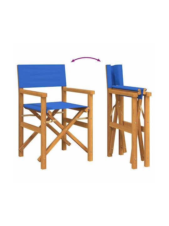 Καρέκλα Σκηνοθέτη Ξύλινη Μπλε 57x54.5x85εκ.