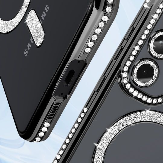 Avizar Diamond Case for Samsung Galaxy A55 Magsafe Around Strass Black