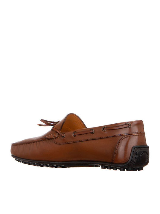 Δερμάτινα Ανδρικά Loafers σε Ταμπά Χρώμα