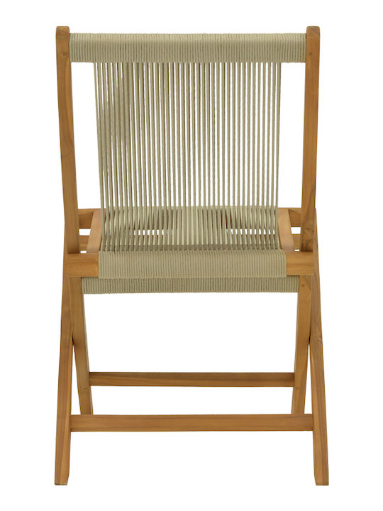 Outdoor Chair Wooden Banou Natural Shade 51.5x58x88cm