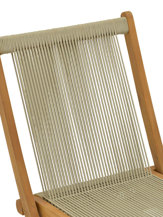 Outdoor Chair Wooden Banou Natural Shade 51.5x58x88cm