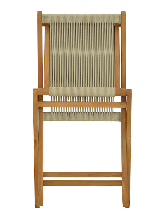 Outdoor Chair Wooden Banou Natural Shade 51.5x58x88cm