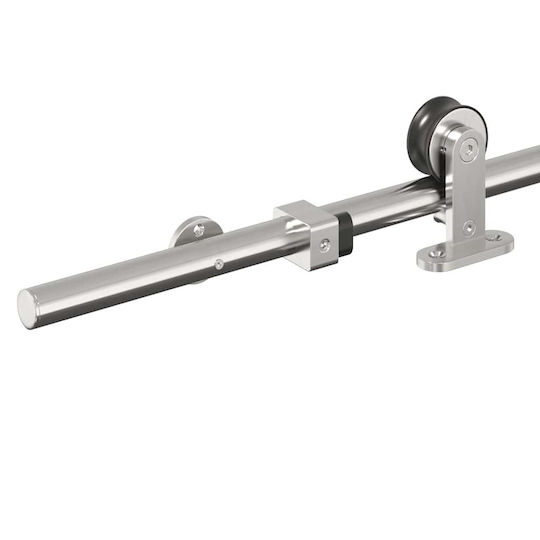 vidaXL Sliding Door Mechanism for Middle Door 183cm Silver
