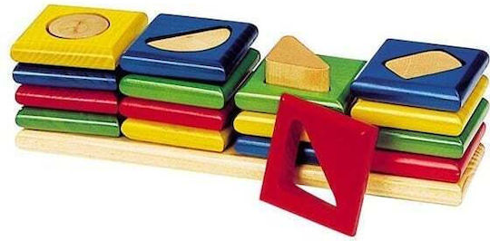 Goki Shape Sorting Toy The 4 Towers made of Wood for 24++ Months