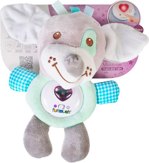 Kaichi Fabric Animal with Music and Lights for Newborns Blue Puppy