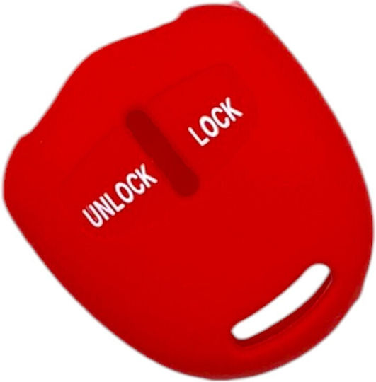 Car Key Cover Case made of with 2 Buttons for Mitsubishi in Red Color