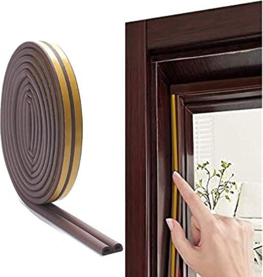 Self-Adhesive Tape Draft Stopper Door / Window in Brown Color 6mx0.9cm