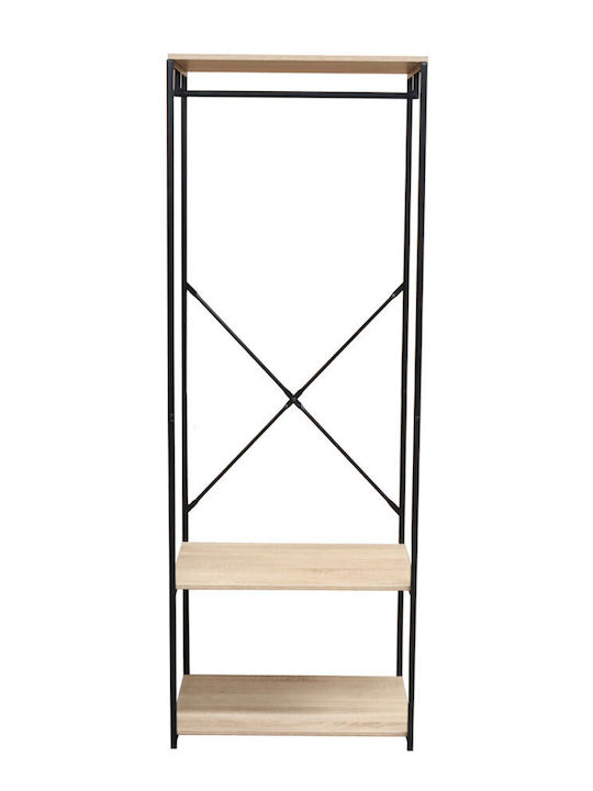 Liberta Free 60 Floor Garment Rack made of Wood Black 40x40x167cm