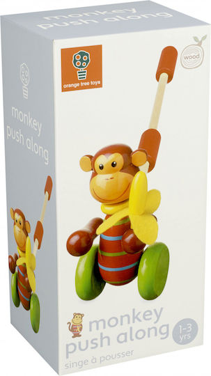 Orange Tree Toys Συρόμενο Παιχνίδι Push Along Monkey