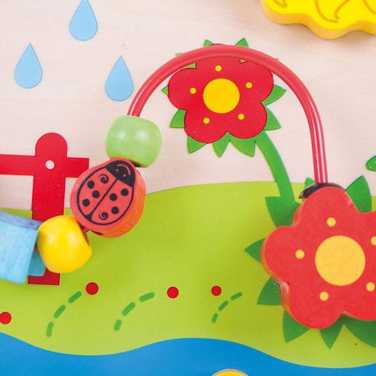 Big Jigs Activity Cube Wooden Activity Center With Flowers made of Wood for 6++ Months
