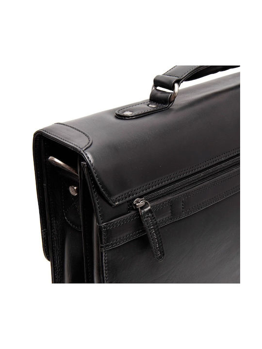 Piele Servietă pentru bărbați Negru C40.110100