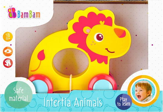 Pull-Along Toy Animal On Spikes - Lion for 18++ Months