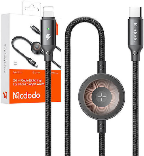 Cablu Mcdodo Ca-5680 2-în-1 Usb-c La Lightning + Încărcător Apple Watch 36w 1.5m